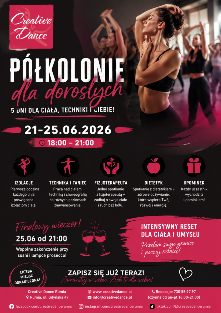 Półkolonie dla dorosłych w Creative Dance — 21-25.06.2026